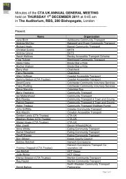 Minutes of 2011 AGM - Community Transport Association