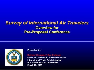 Survey of International Air Travelers - Office of Travel and Tourism ...