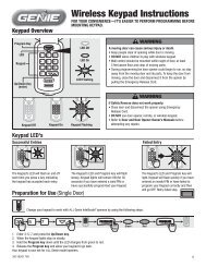 Wireless Keypad Instructions - The Genie Company