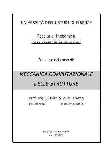 Mecc. Comp. - Torna alla Homepage - Università degli Studi di ...