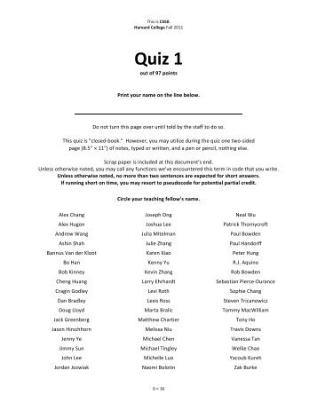 Quiz 1 - Index of - This is CS50.