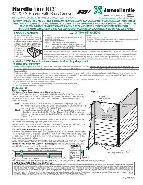 HardieTrim 5-4 Installation Inst_HZ5_1