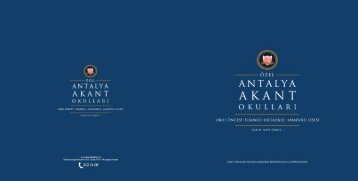 Özel Antalya Akant Okulları Kataloğu
