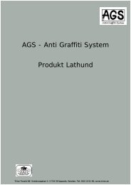 AGS - Anti Graffiti System Produkt Lathund - Trion Tensid