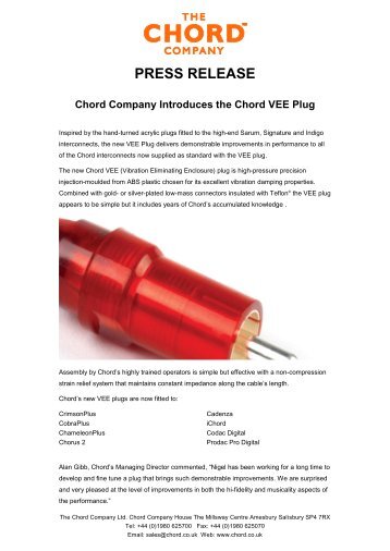 Press Release Chord Company VEE Plugs 25 Feb 2011.pdf