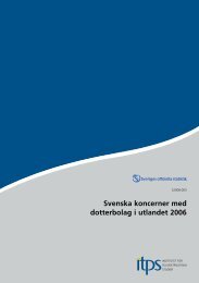 Svenska koncerner med dotterbolag i utlandet 2006