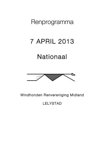 het totale programma - Windhonden Renvereniging Midland