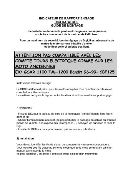 Compteur,Indicateur de rapport engagé pour moto, indicateur engagé