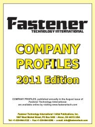 to view. (5.6 Mb - pdf) - Fastener Technology  International