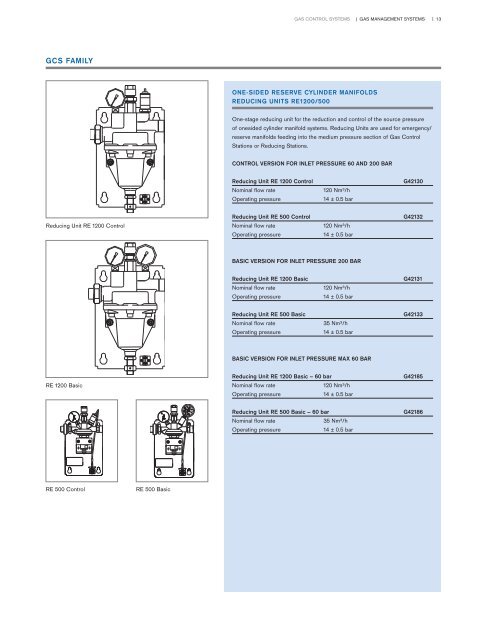 Gas Management Systems System Components Catalogue – ISO Standard