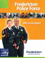 2005 Annual Police Report - Fredericton