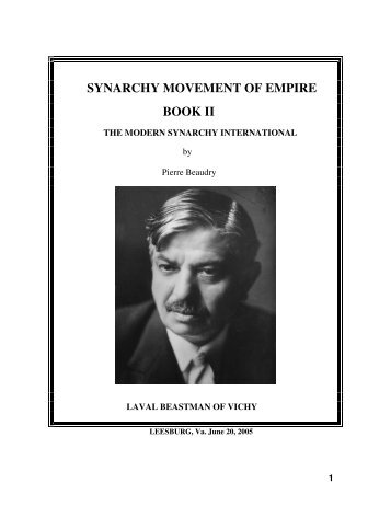 synarchy movement of empire book ii - Pierre Beaudry's Galactic ...