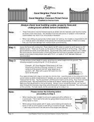 Good Neighbor Picket Fence Instructions - Digger Specialties, Inc.