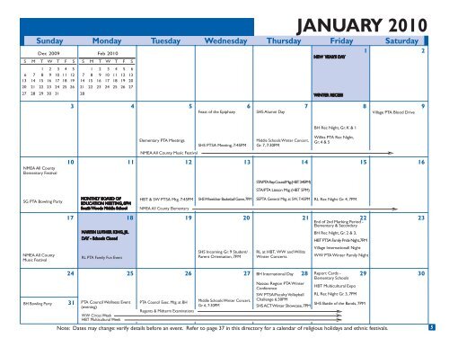 The 2009-2010 Calendar & Directory - Syosset High School