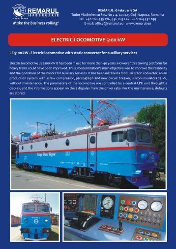 Electric locomotives 5100 KW - Remarul