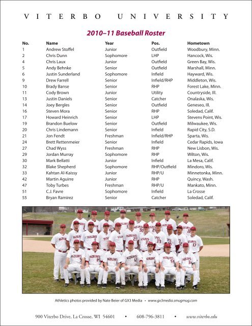 2011 Baseball.pdf - Viterbo University Athletics