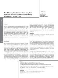 New Macrocyclic Lathyrane Diterpenes, from Euphorbia lagascae ...