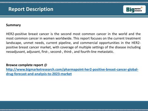 PharmaPoint: HER2-Positive Breast Cancer Market, Global Drug Analysis to 2023