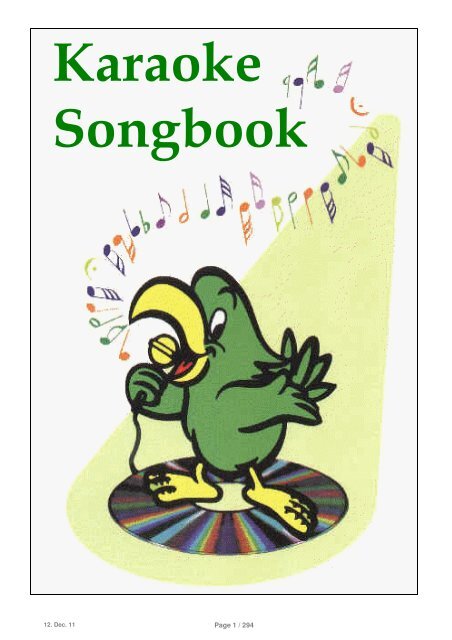 Songbook kompl_ Titelliste - Kim´s Karaoke Bremerhaven