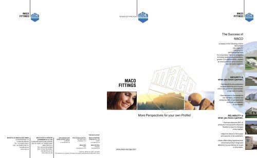 maco fittings - Welcome to Qualital Downloads