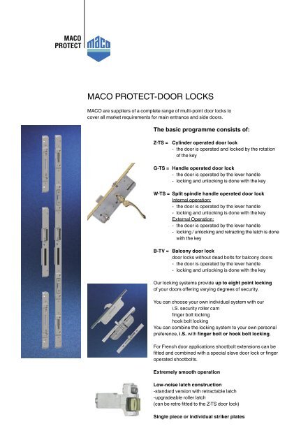 maco fittings - Welcome to Qualital Downloads