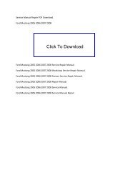 Ford Mustang 2005 2006 2007 2008 Auto Service Manual Repair