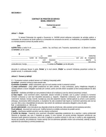 Clauze contractuale obligatori - ANOFM