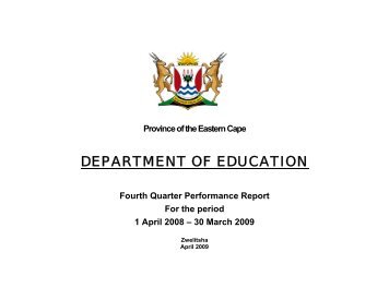 CHIEF DIRECTORATE - Department of Education