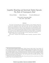 Liquidity Hoarding and Interbank Market Spreads: The ... - EFA2009