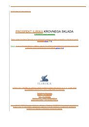 Prospekt ILIRIKA Krovni sklad (sledi spremembam) - ILIRIKA dd