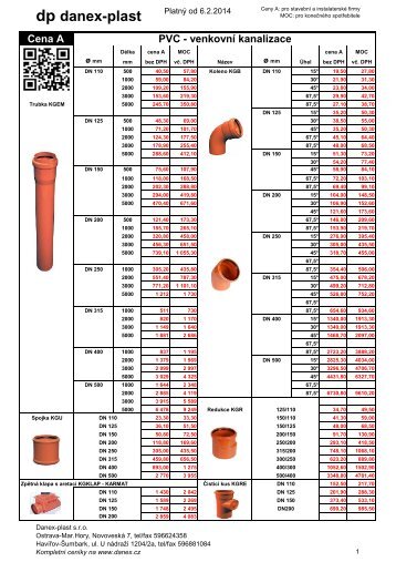 KanalizaÄnÃ­ potrubÃ­ PVC - DANEX-PLAST s.r.o.