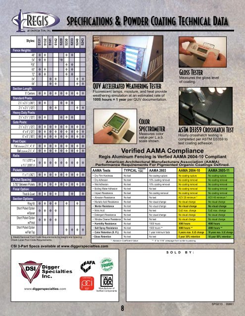 Regis 5000 Series Brochure - Digger Specialties, Inc.