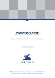 Revidirano letno poroÄilo 2011 - ILIRIKA dd