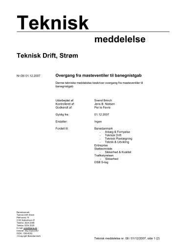 Teknisk - Banedanmark