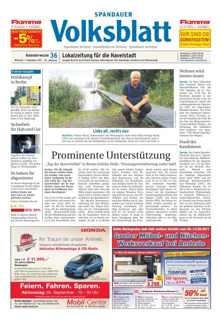 Bericht im Spandauer Volksblatt über den Stegbau im