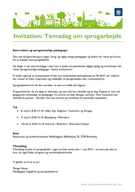 se tilmelding pÃ¥ invitationens side to - mitBUF.dk