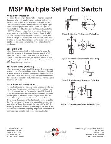 MSP Multiple Set Point Switch - Electro-Sensors, Inc.