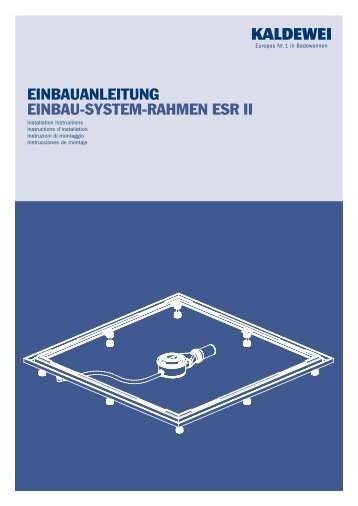 EINBAUANLEITUNG EINBAU-SYSTEM-RAHMEN ESR II