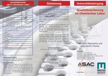 QS im chemischen Labor - chemie.at