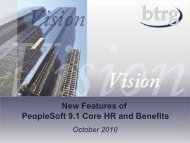 New Features of PeopleSoft 9.1 Core HR and Benefits