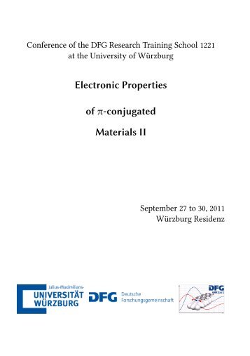 Electronic Properties of Ï€-conjugated Materials II - UniversitÃ¤t ...