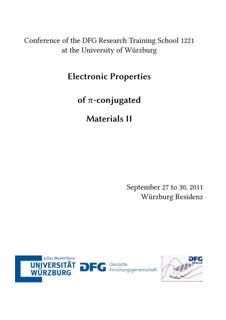 Electronic Properties of Ï€-conjugated Materials II - UniversitÃ¤t ...
