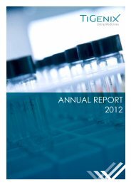 ANNUAL REPORT 2012 - TiGenix