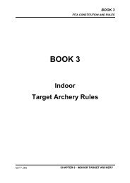 FITA rules book 3 - Texas State Archery Association