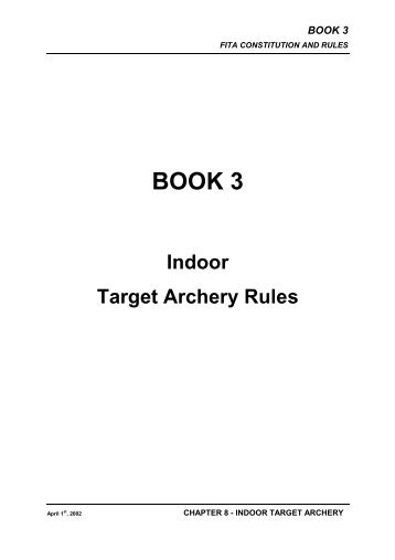 FITA rules book 3 - Texas State Archery Association