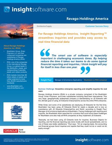 Ravago Holdings America - InsightSoftware.com