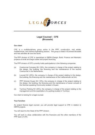 Legal Counsel – CFE (Brussels) - VRG-Alumni
