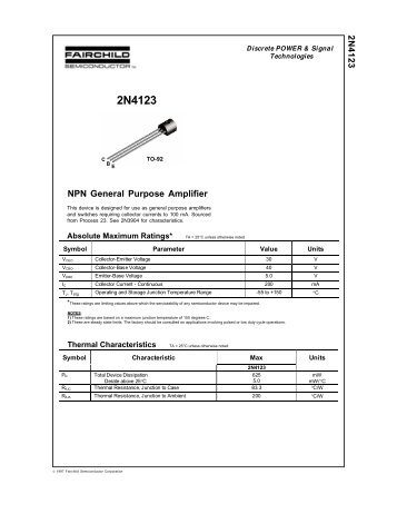 2N4123 NPN General Purpose Amplifier - Department of Physics ...