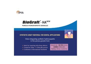 Download Brochures BioGraft HA New - IFGL Bio Ceramics Limited