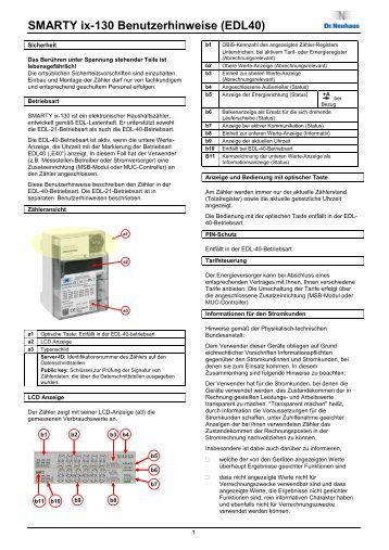 SMARTY ix-130 Benutzerhinweise (EDL40) - Dr. Neuhaus ...